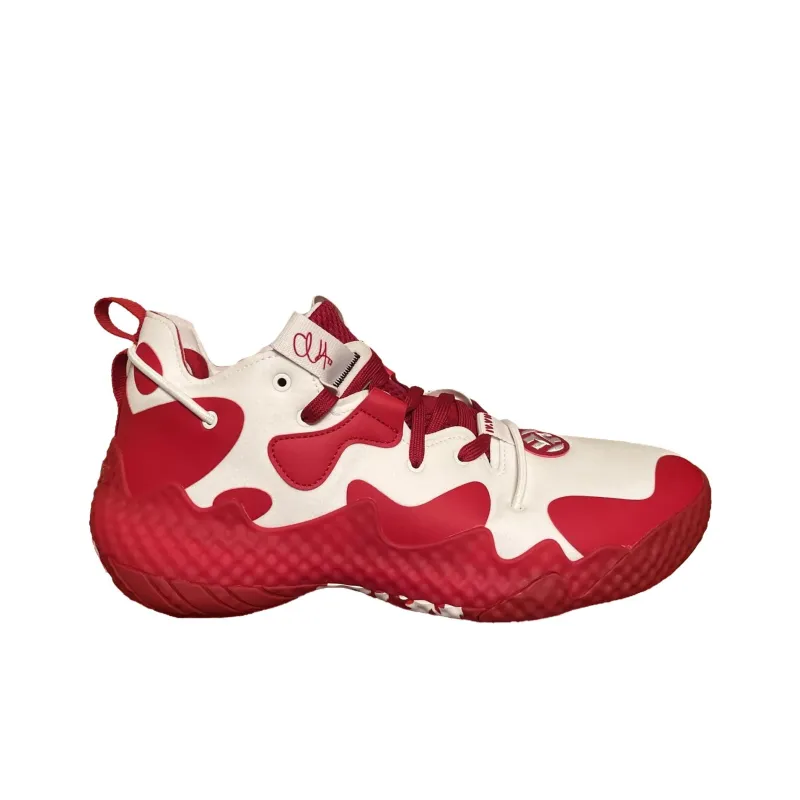 Adidas Harden Vol.6 Anti Slip Wear Resistant Low Top Basketball Shoes Men's Red-2