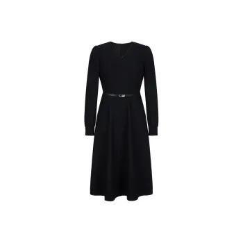 JZ. ANNAKRO Long Sleeved Dresses Women's Plain Black