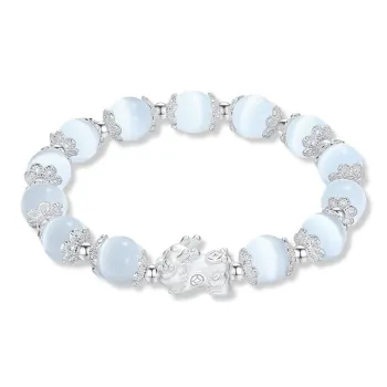 STQ Glass Cat Eye Bracelets Unisex
