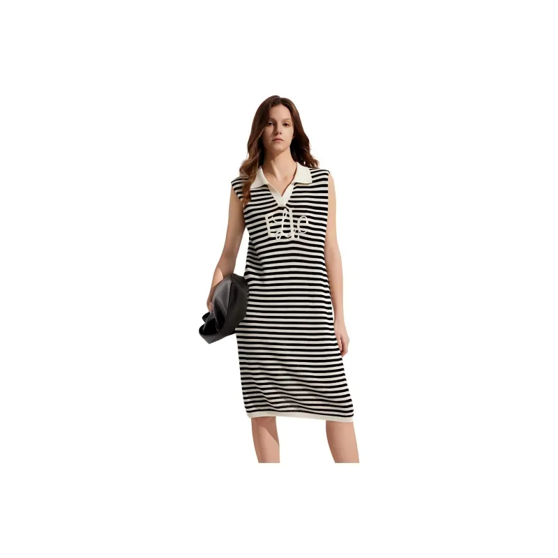 ELLE Sleeveless Dress Women's Black-0