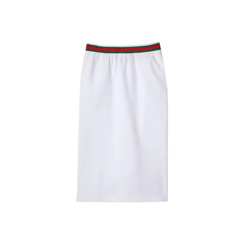GUCCI Knit Long Skirt Women's White