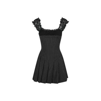 GLEE DIARY Short Sleeved Dress Women's Black
