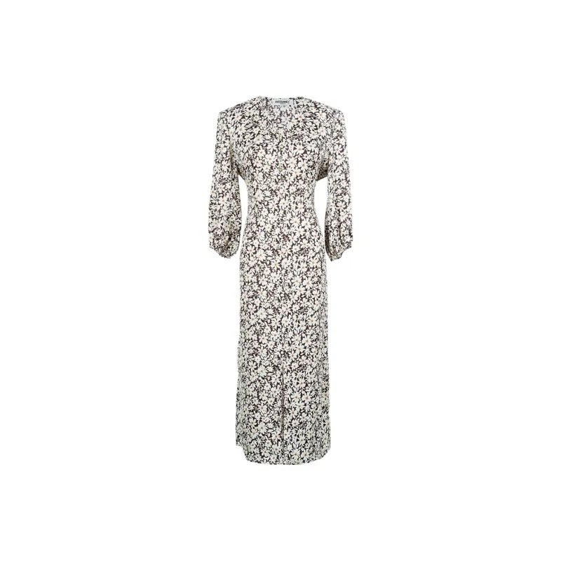 MISSSHINE Long Sleeved Dresses Women's Coffee-0