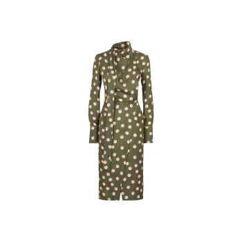 FENDI SS24 Long Sleeved Dress Women's Green