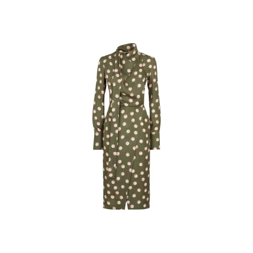 FENDI SS24 Long Sleeved Dress Women's Green