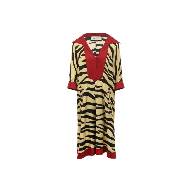 GUCCI Long-Sleeved Dresses Women's Yellow-0
