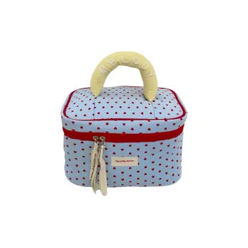 Love Of Wormwood Blue Heart Toiletry Storage Bag Large Capacity Portable Girlish Heart Fresh Sweet Style
