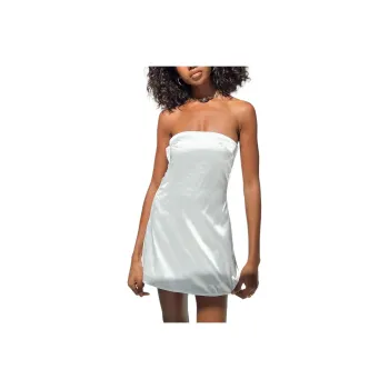 PRINCESS POLLY SHAYA STRAPLESS MINI DRESS Sleeveless Dress Women's White/White