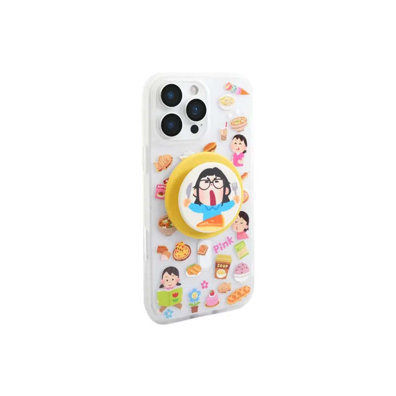 Sopi Acrylic Material Foodie Little Girl Phone Cases Compatible With IPhone 16/15 Pro Max/Apple 13/14 Pro/Max-1