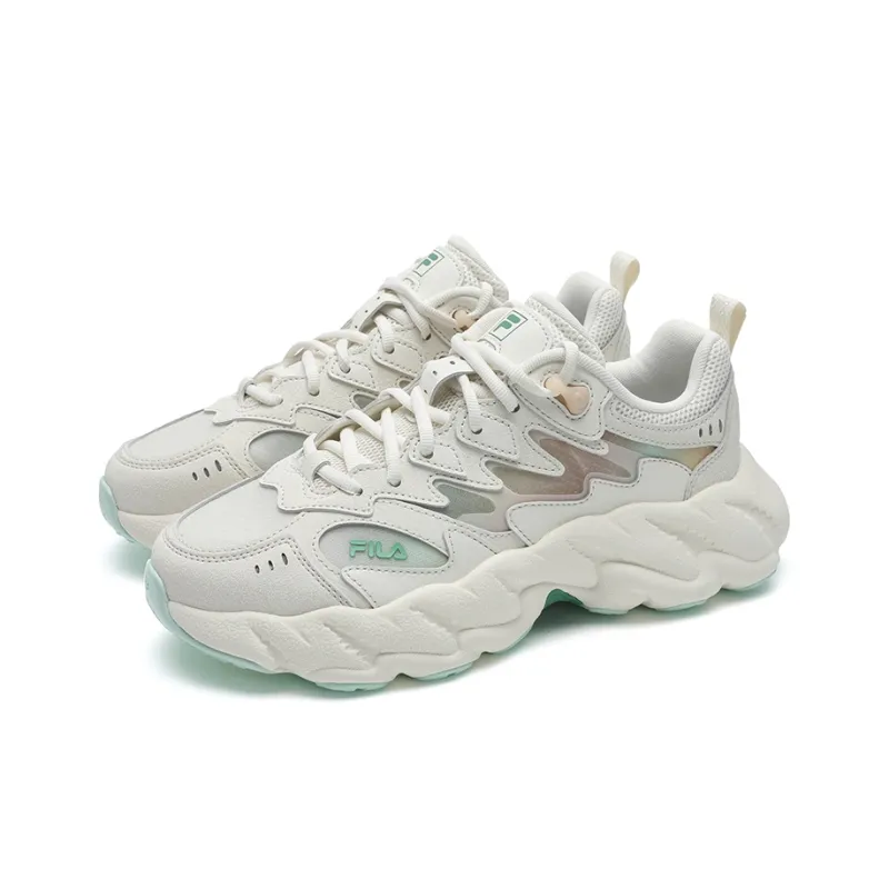 FILA Fern 2 Fern Sneakers 2.0 Abrasion Resistant Breathable Low Top Casual Shoes Women's White Green-2