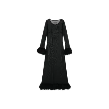 Marine Serre Sheer Long Sleeved Dress