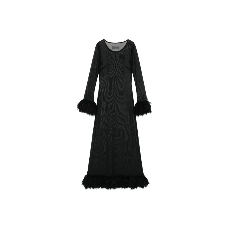 Marine Serre Semi sheer Maxi Dress-0