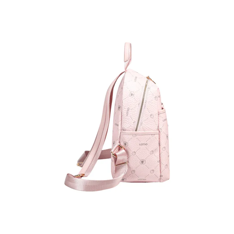 Disney Strawberry Bear Series PVC Backpack Women's Pink/White-1