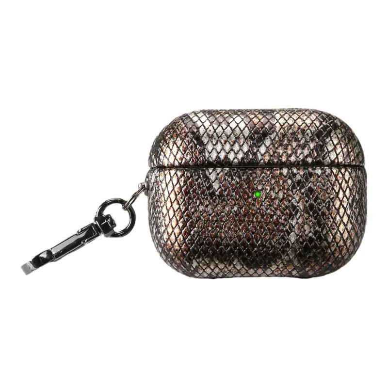 Baohuguang Compatibility Apple AirPods 1/2/3/4/Pro/Pro 2 PC Fashion Minimalist Style Snakeskin Print Headphone Cases-5