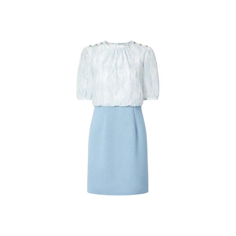 JZ. ANNAKRO Short-Sleeved Dresses Women's Floral Light Blue-0