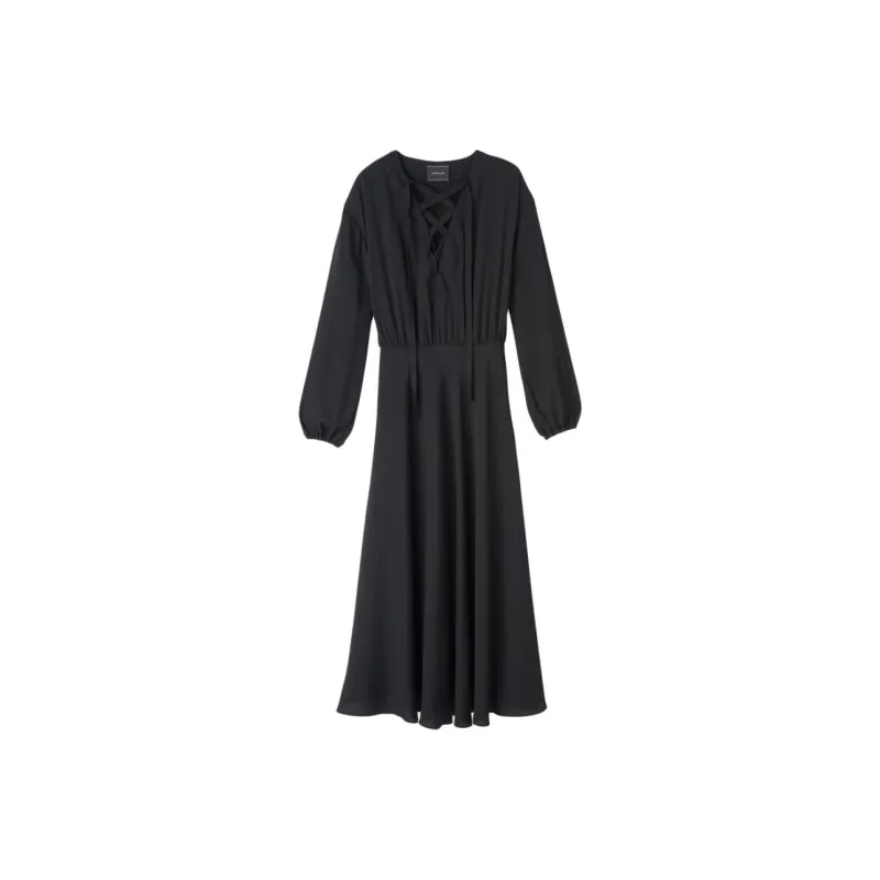 LONGCHAMP Long-Sleeved Dresses Women's Black-0