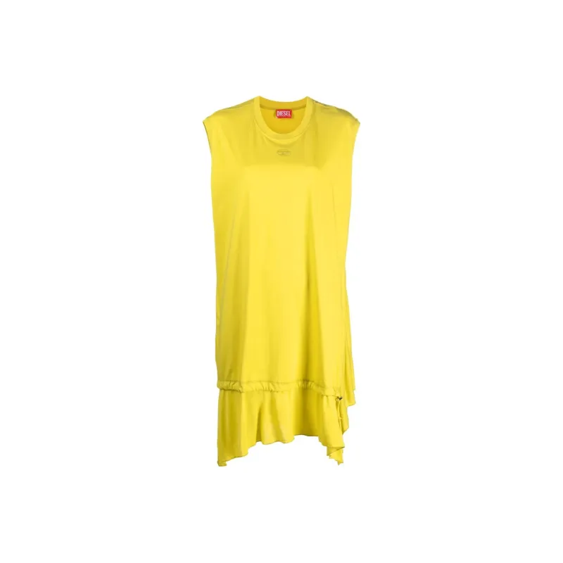 DIESEL Sleeveless Dress Women's Yellow-0