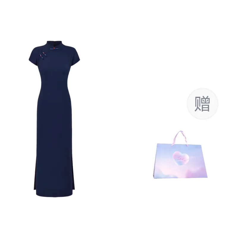 Aghr Short Sleeved Dress Women's Navy Blue-7