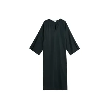 By Malene Birger Split neck Kaftan Midi Dress