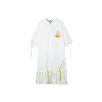 B.Duck Short Sleeved Dresses Women's Ecru