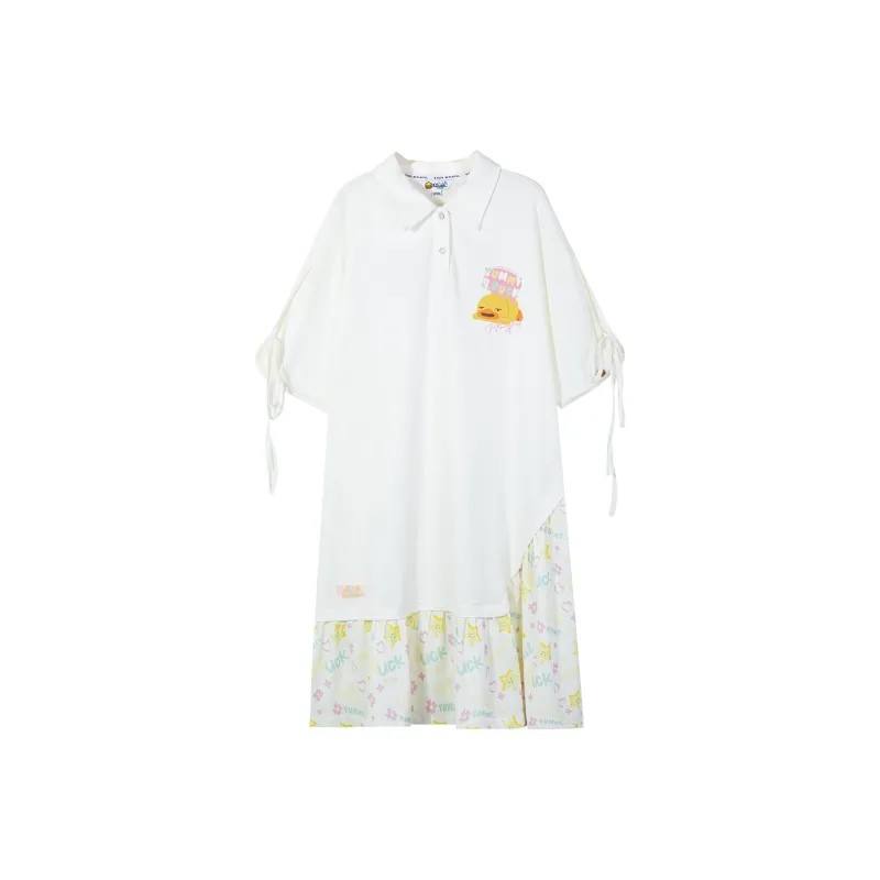 B.Duck Short Sleeved Dresses Women's Ecru-0