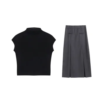 TWOPLUMGIRLS Two Piece Skirt Sets Women's