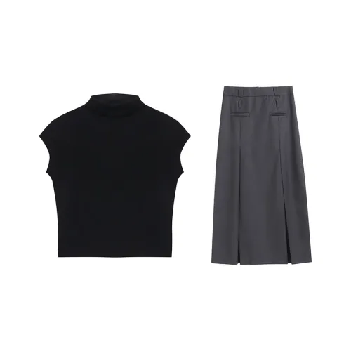 TWOPLUMGIRLS Two Piece Skirt Sets Women's