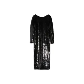 MaxMara Studio Long Sleeved Dress Women's Black