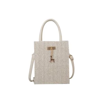 TOUTSEUL YOLO Woven Handbag Women's Beige/Khaki