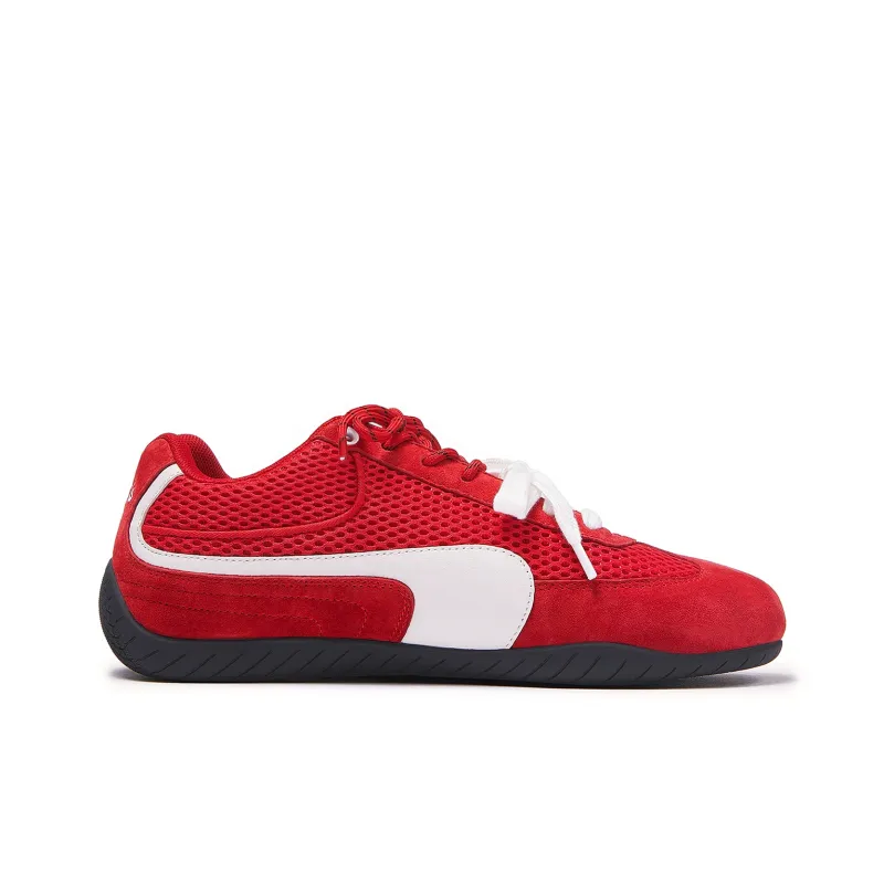 MASONONCE Racing Shoes, German Army Trainers Breathable And Lightweight Low Top Casual Shoes Unisex Red-1