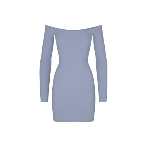 Skims Long-Sleeved Dresses Women's Gray Purple