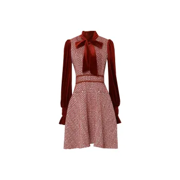 Duffy Fashion Long Sleeved Dresses Women's Red