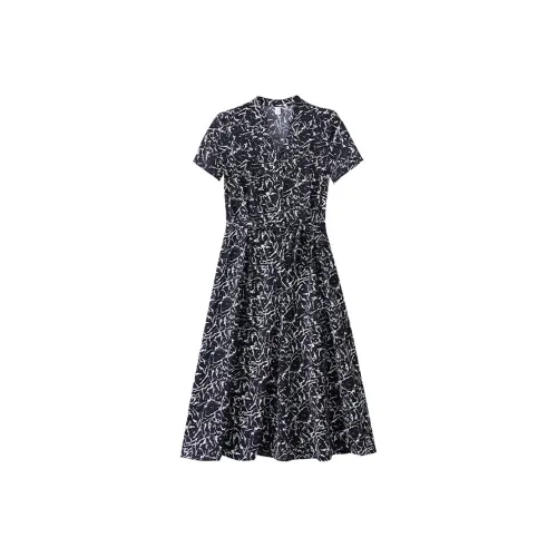 Mapping Short Sleeved Dress Women's