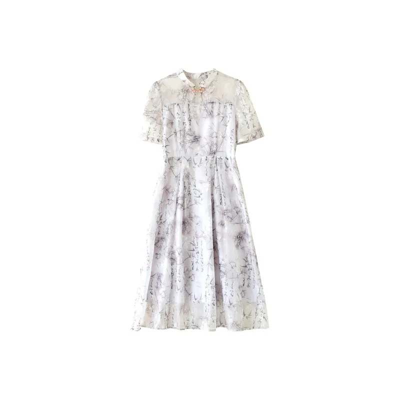 PIERRE CARDIN Short Sleeved Dress Women's Smoky Purple-0