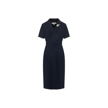 BBLLUUEE Short Sleeved Dress Women's Ink Blue