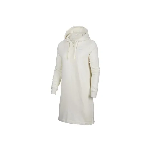 Nike Long Sleeved Dresses Women's Toned Oat/White
