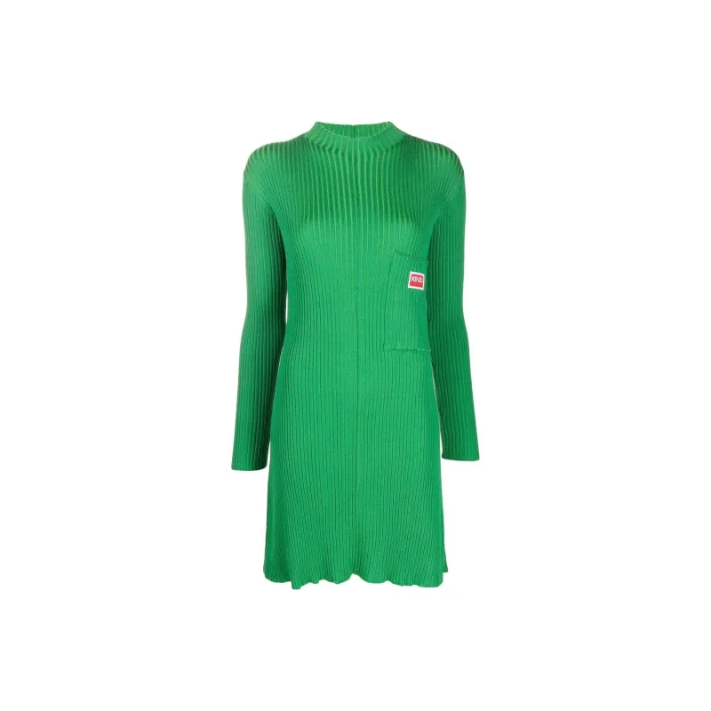 KENZO Long-Sleeved Dresses Women's Green-0