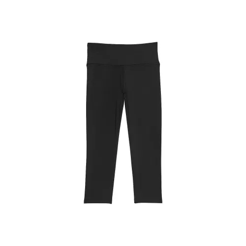 Victoria's Secret VS Essential HighRise Perforated Capri Leggings/Bk Leggings Women's Black