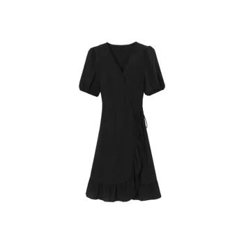 Ning Cai Yuer Short Sleeved Dress Women's Black