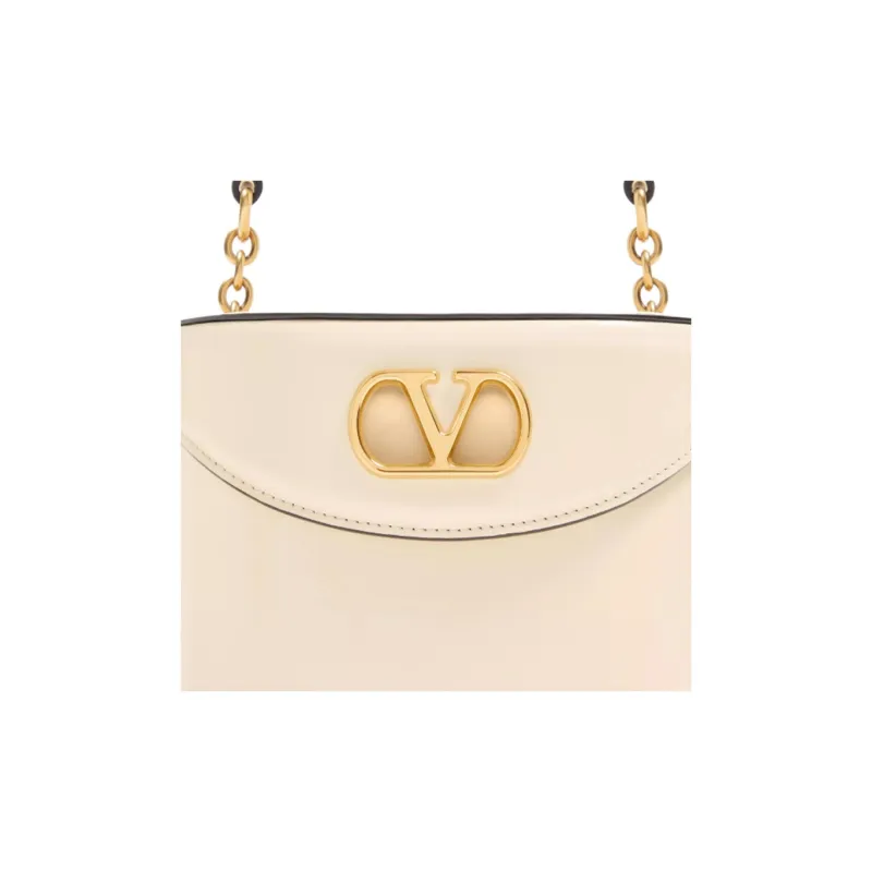 Valentino Cow Leather One Shoulder Handbag Women's Yellow-5