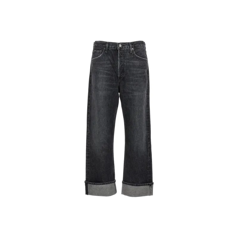 AGOLDE High Waisted Cropped Jeans-0