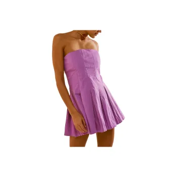 FREE PEOPLE Made Me Smile Mini Sleeveless Dress Women's Crushed Violet