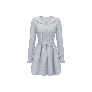 Incolore Long Sleeved Dresses Women's Sea Salt Blue