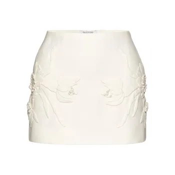 Valentino Casual Short Skirts Women's Ivory White