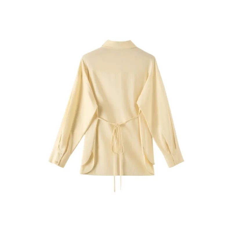Late White Shirt Women's Light Yellow-1
