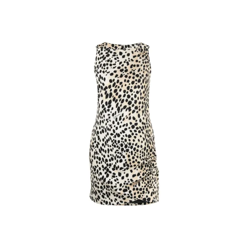 Just Cavalli Sleeveless Dresses Women's Black White-0