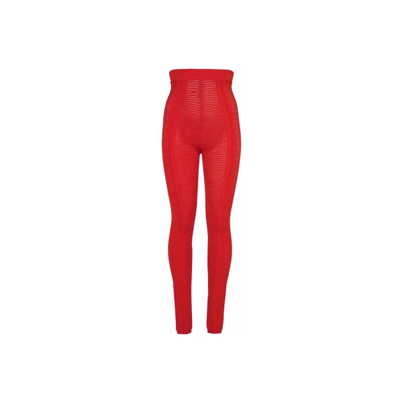 BALMAIN High waisted Sheer Knitted Leggings-0