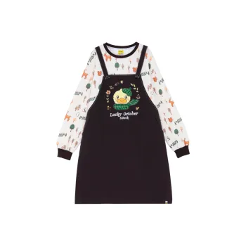 B.Duck Long Sleeved Dresses Women's Dark Coffee