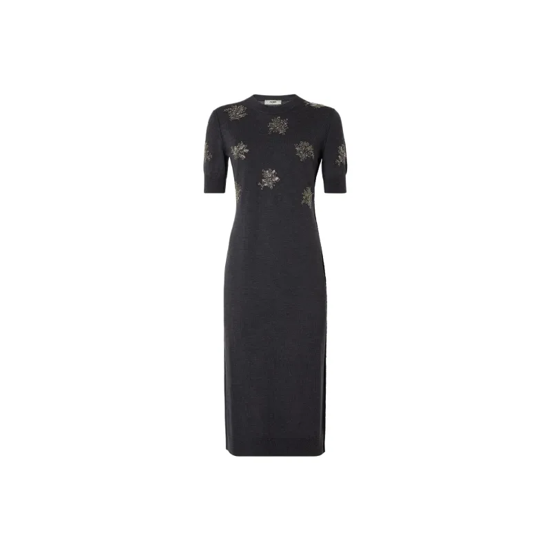 FENDI Floral embroidered Midi Dress-0