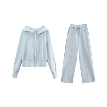 A Paradise For Awakening Sweatshirt Set Women's Blue